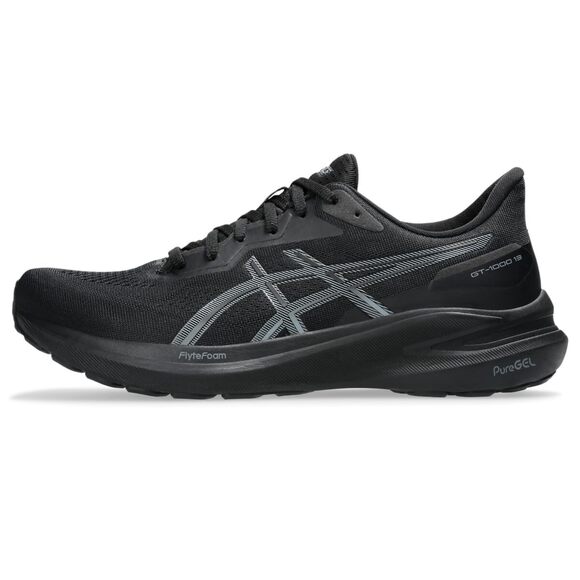 ASICS Men's GT-1000 13 Running Shoes 7.5 Black/Steel Grey